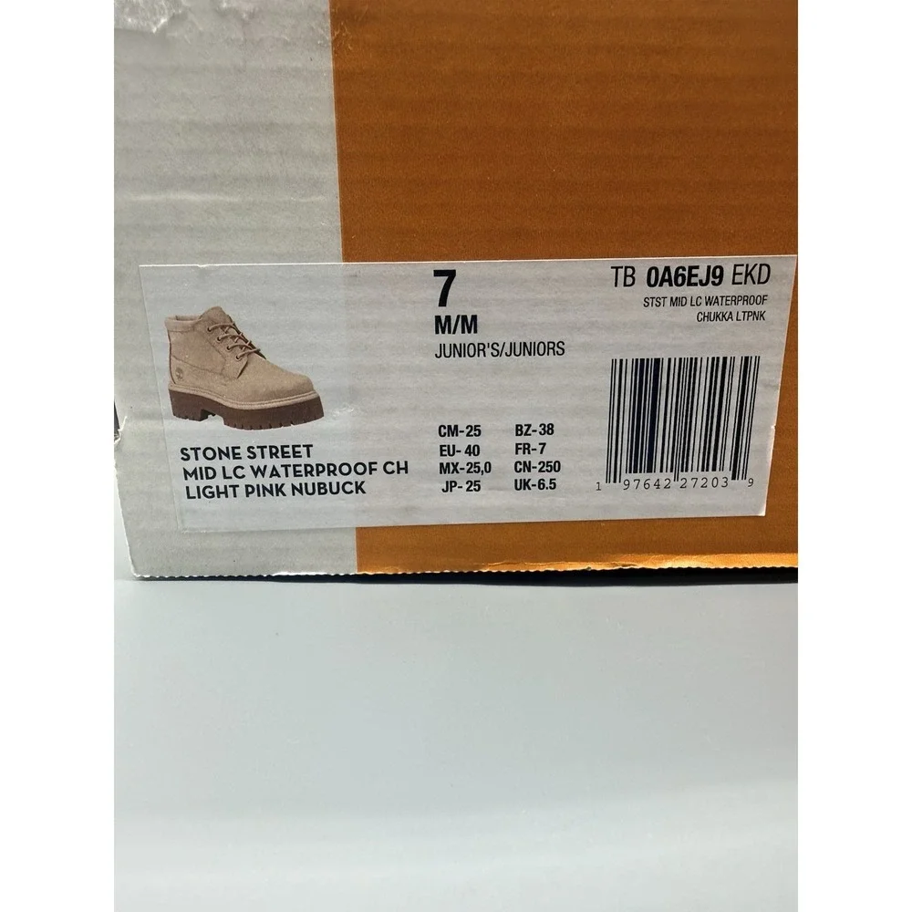 Timberland Stonestreet Platform Waterproof Chukka Pink Juniors 7 Womens 8.5-9